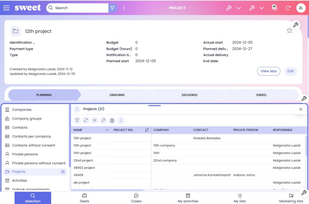Smart panel projects