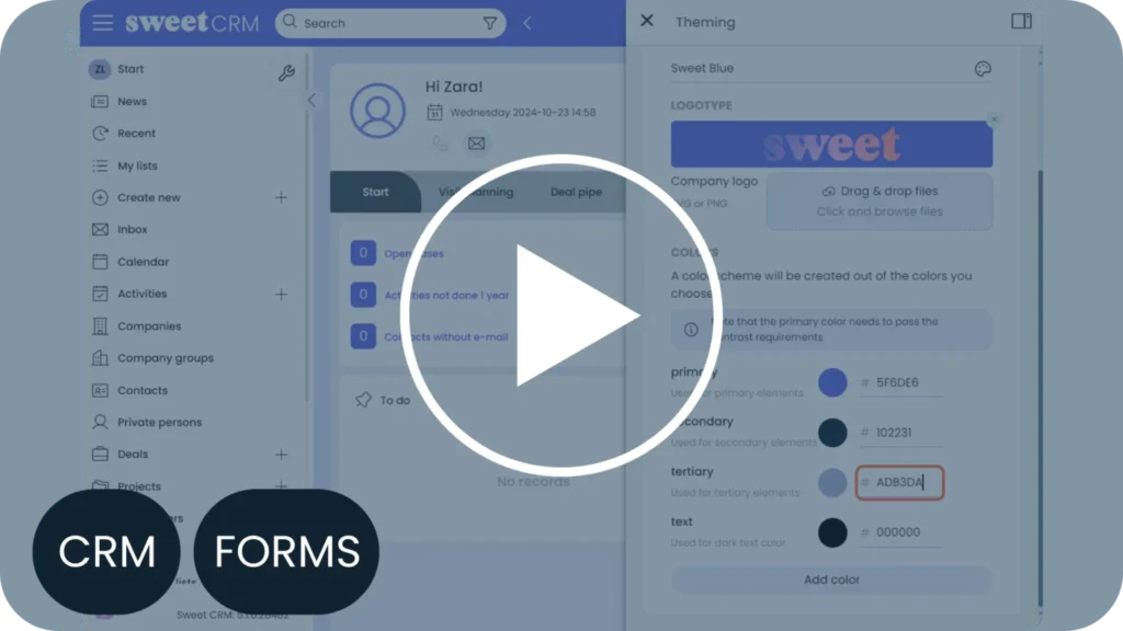 Custom Theming feature