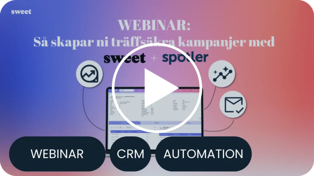 Webinar om E-marknadsmodulen i Sweet Systems
